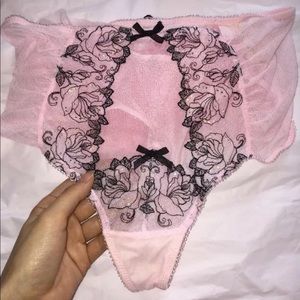 😇NEW! Victoria's Secret Angels Y2k Lace High-Waist Thong S